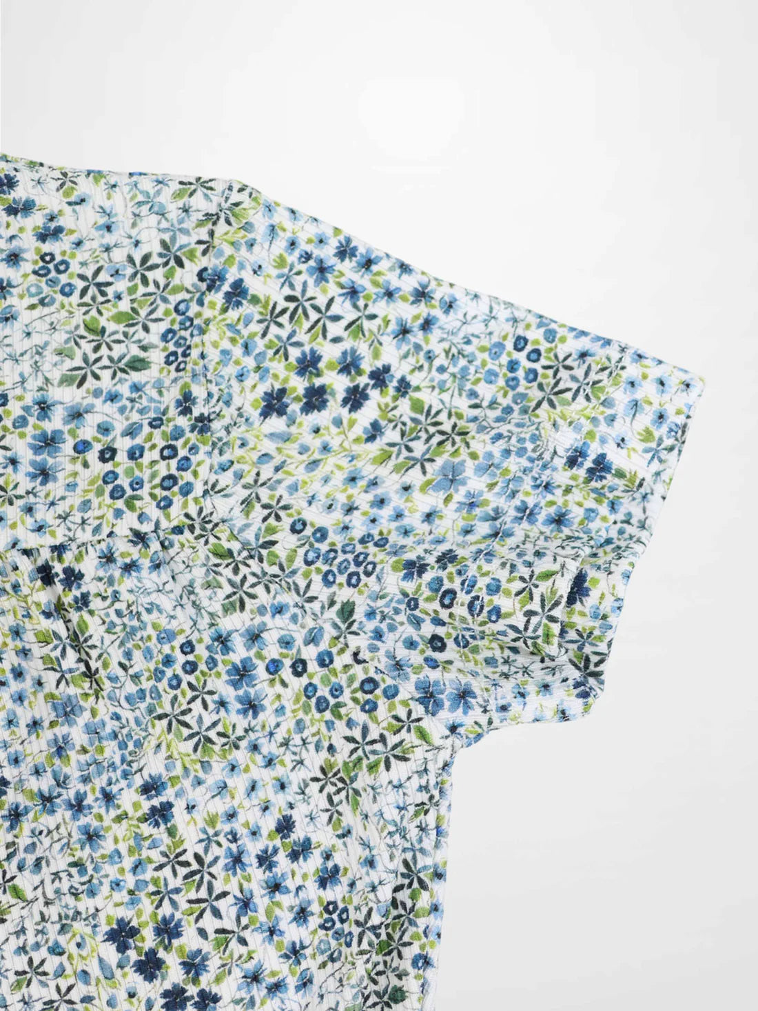 Blue Floral Robe - Short Sleeve