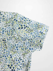 Blue Floral Robe - Short Sleeve