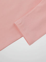 3/4 Sleeve Emblem T-shirt - Light Pink