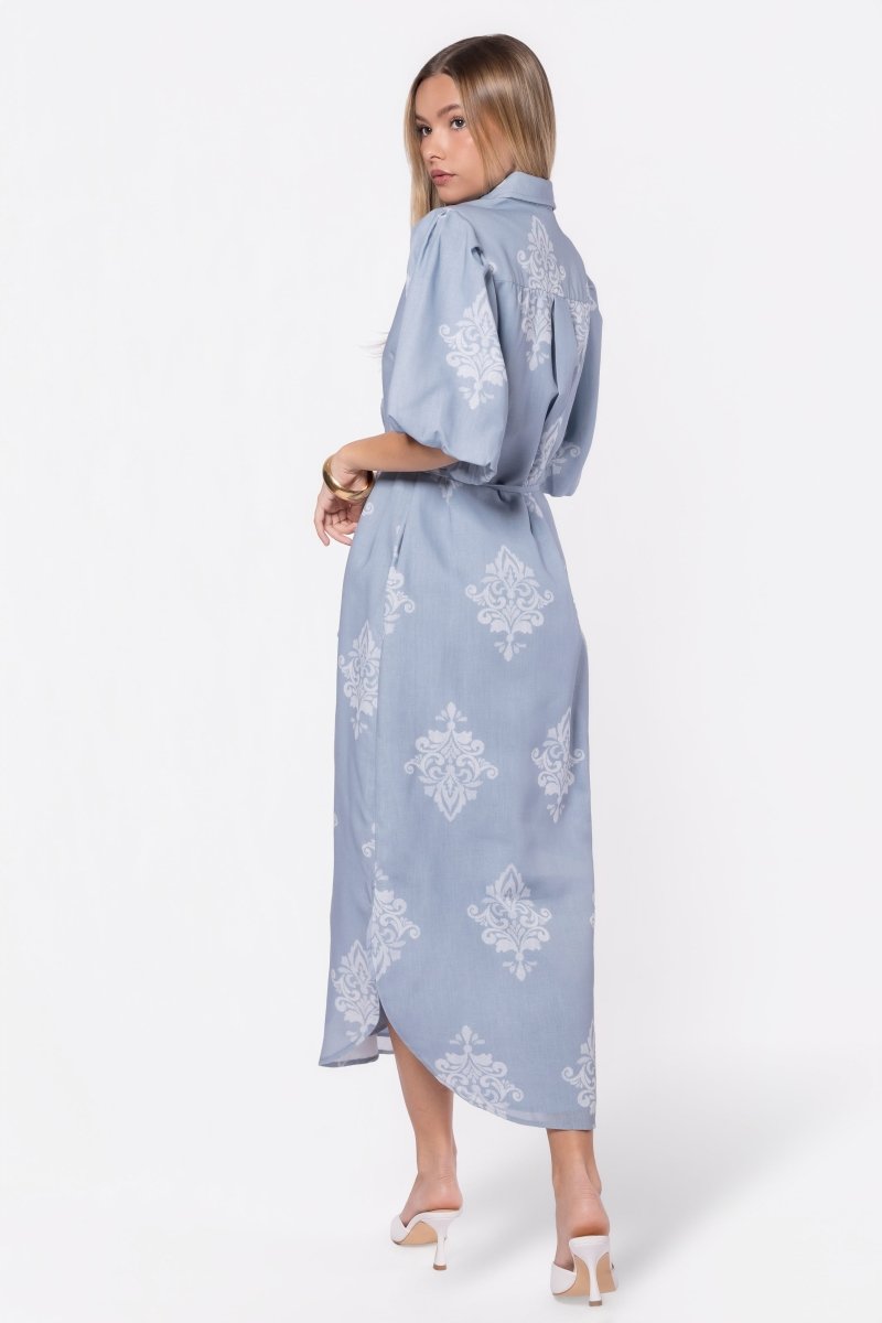 Lorelai Dress (Blue/White)