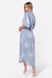 Lorelai Dress (Blue/White)