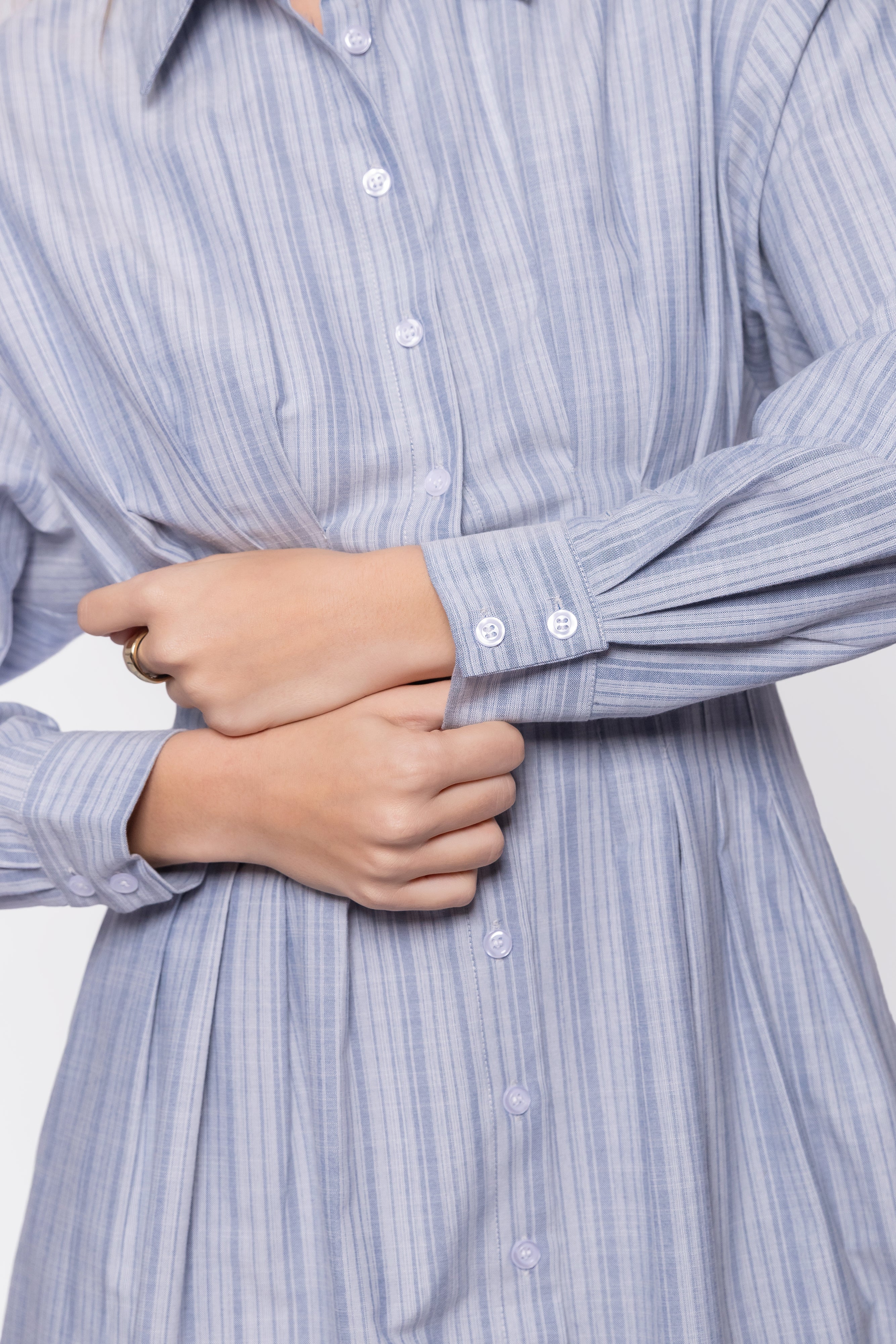 Gianna Dress (Blue Stripe)