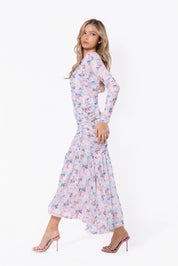 Miri Dress (Light Pink Flower)