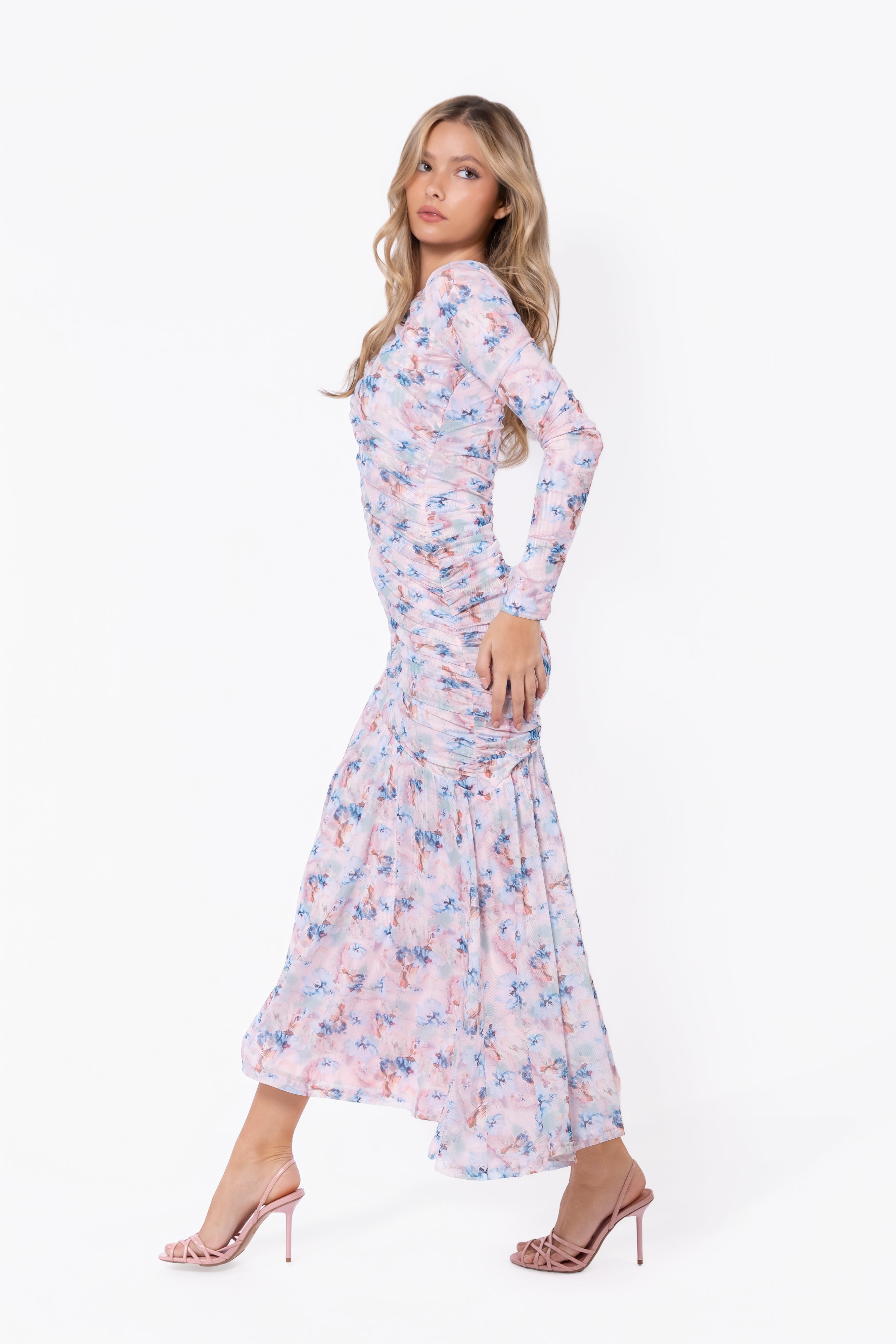 Miri Dress (Light Pink Flower)