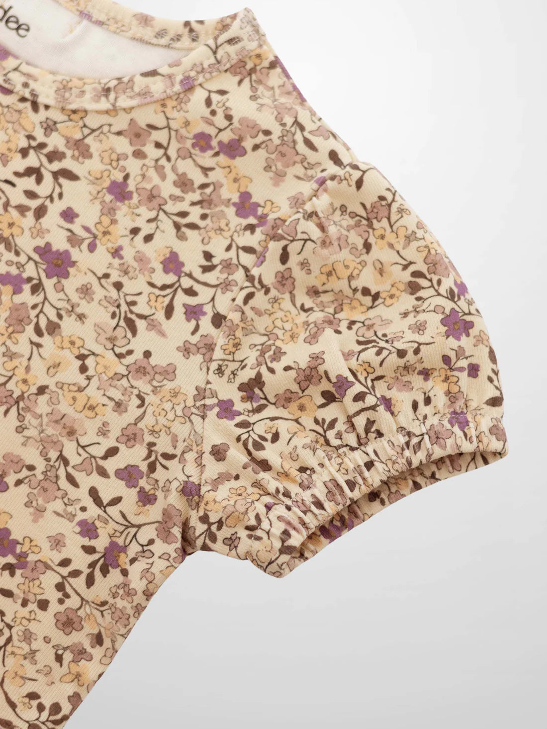 Purple Flower Shorts Set
