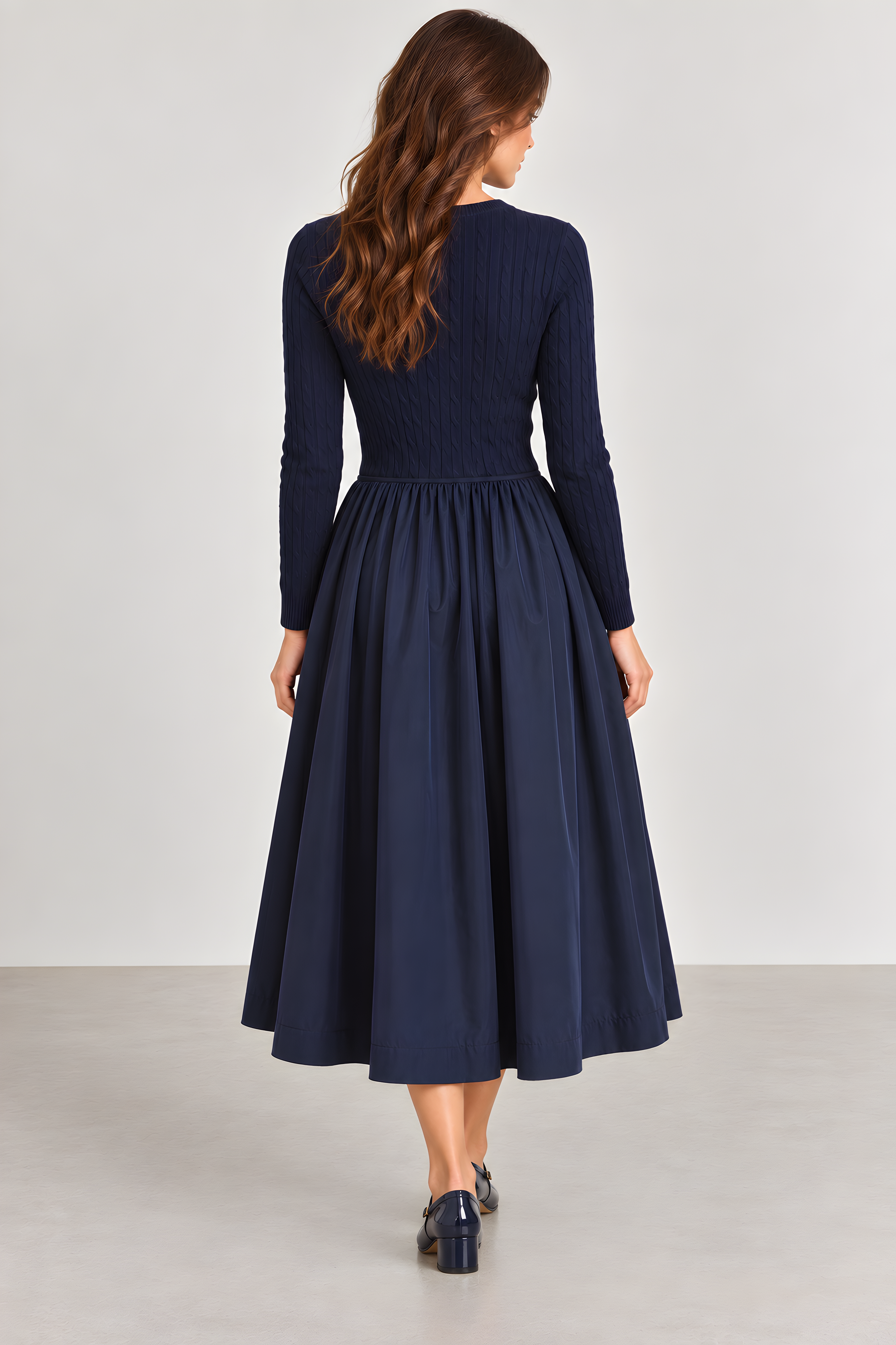 CREST LOGO MIXED MEDIA DRESS (D1)