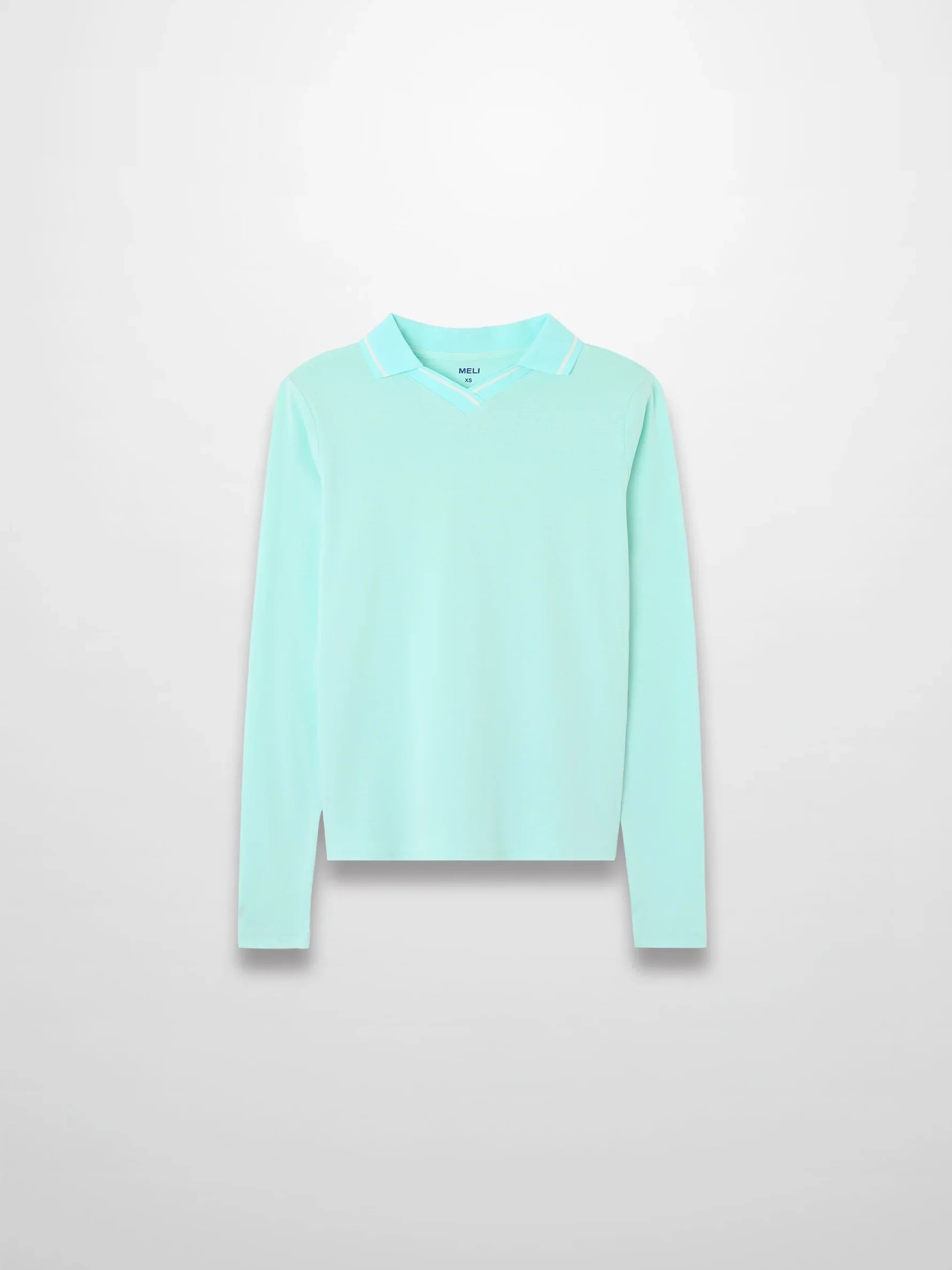 Collared High V T-Shirt-Mint
