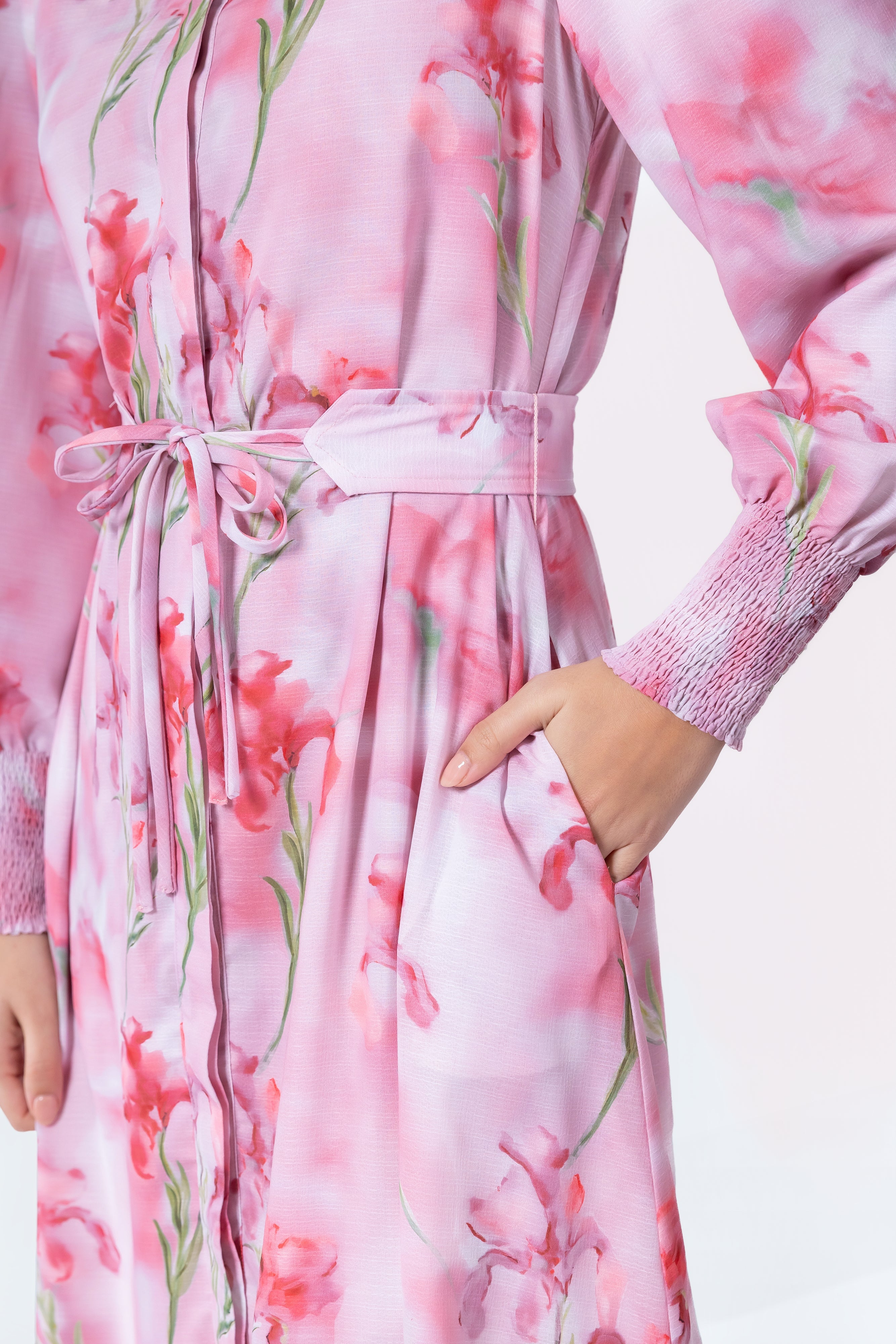 Connie Dress (Pink Flower)