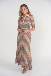 Crochet Maxi Skirt- Chevron