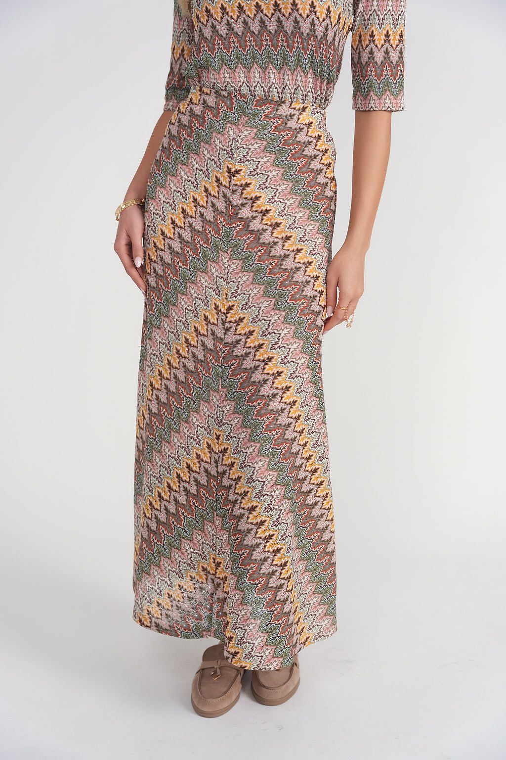 Crochet Maxi Skirt- Chevron