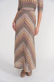 Crochet Maxi Skirt- Chevron