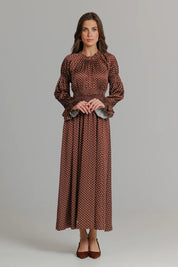 Polkadot Satin Smock dress