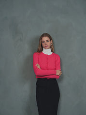 Wide Rib Knit Cardigan