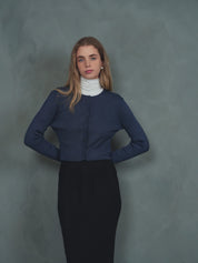Wide Rib Knit Cardigan