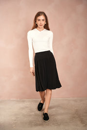 Slinky Panel Skirt - Knee Length