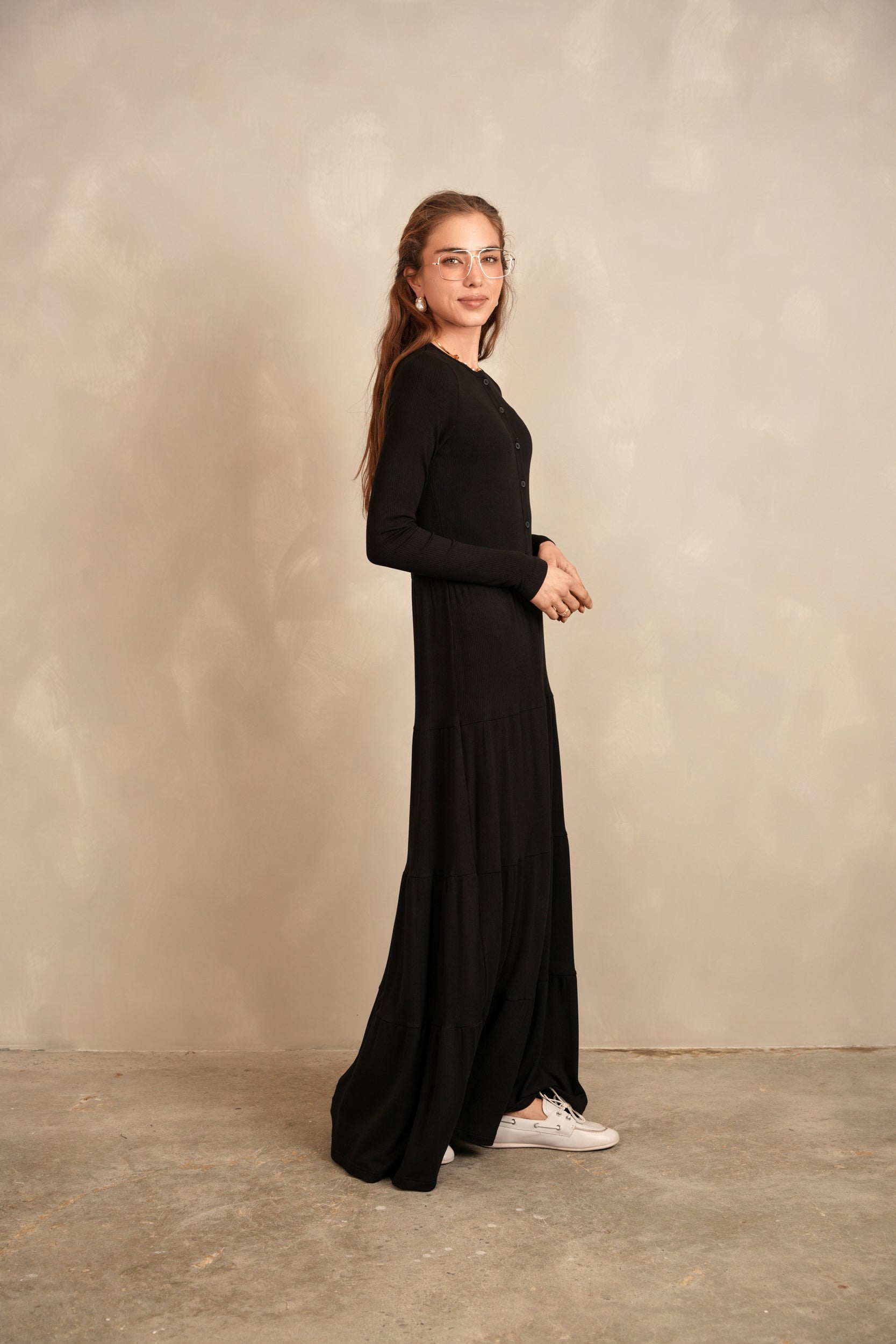 Soft Rib Tiered Dress