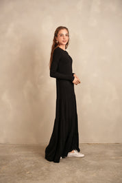 Soft Rib Tiered Dress