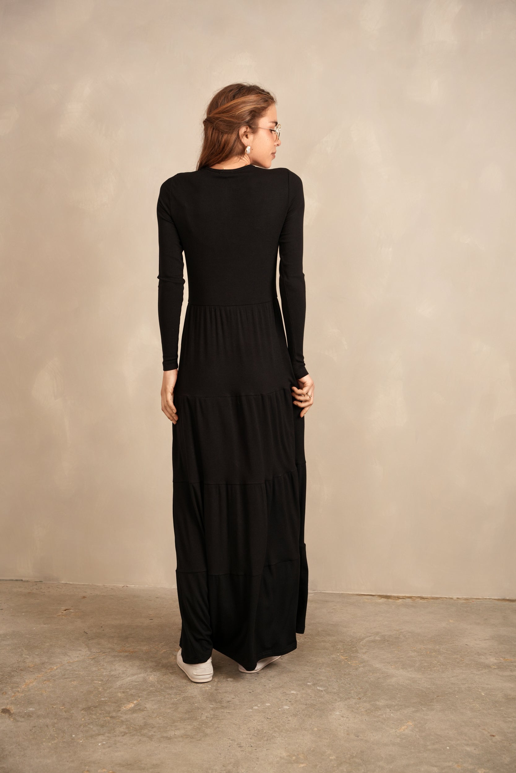 Soft Rib Tiered Dress