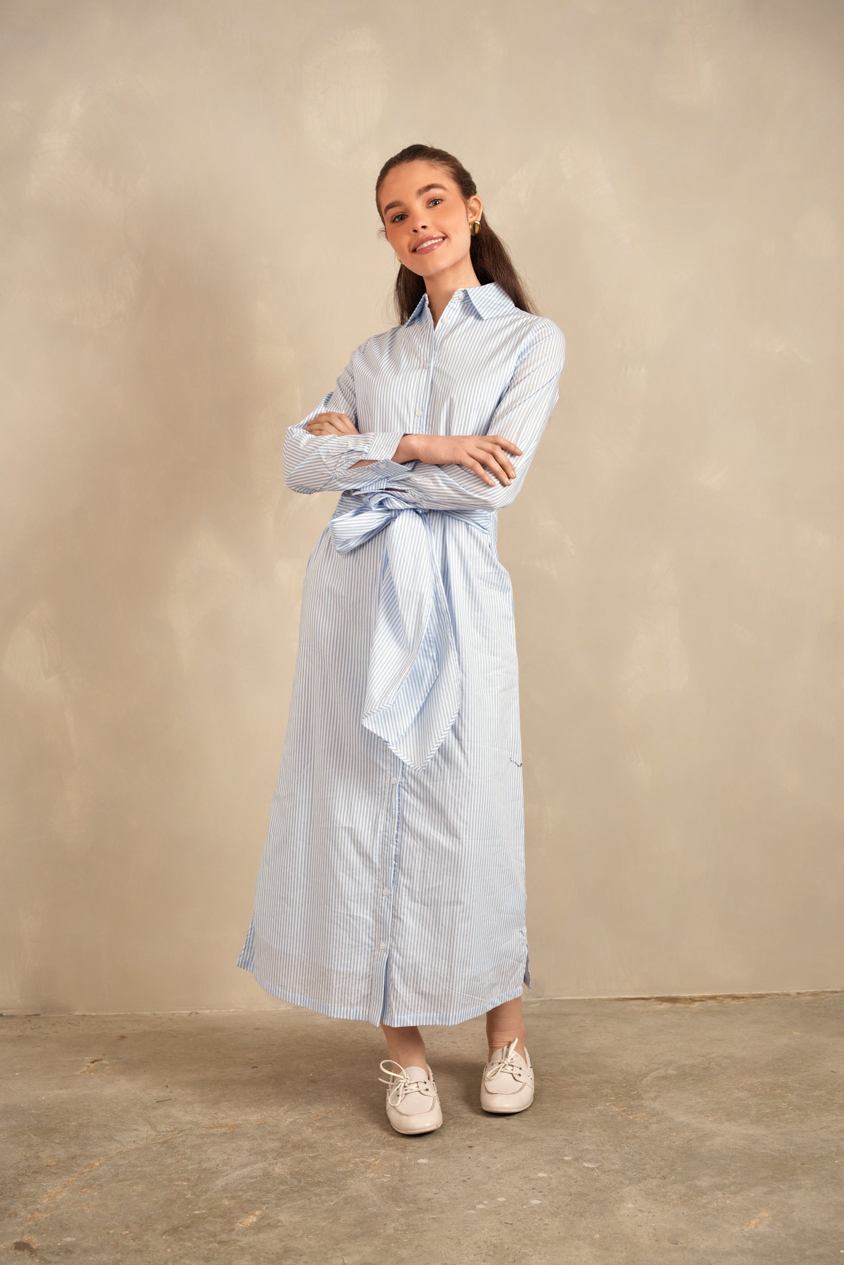Tie-Front Shirt Dress
