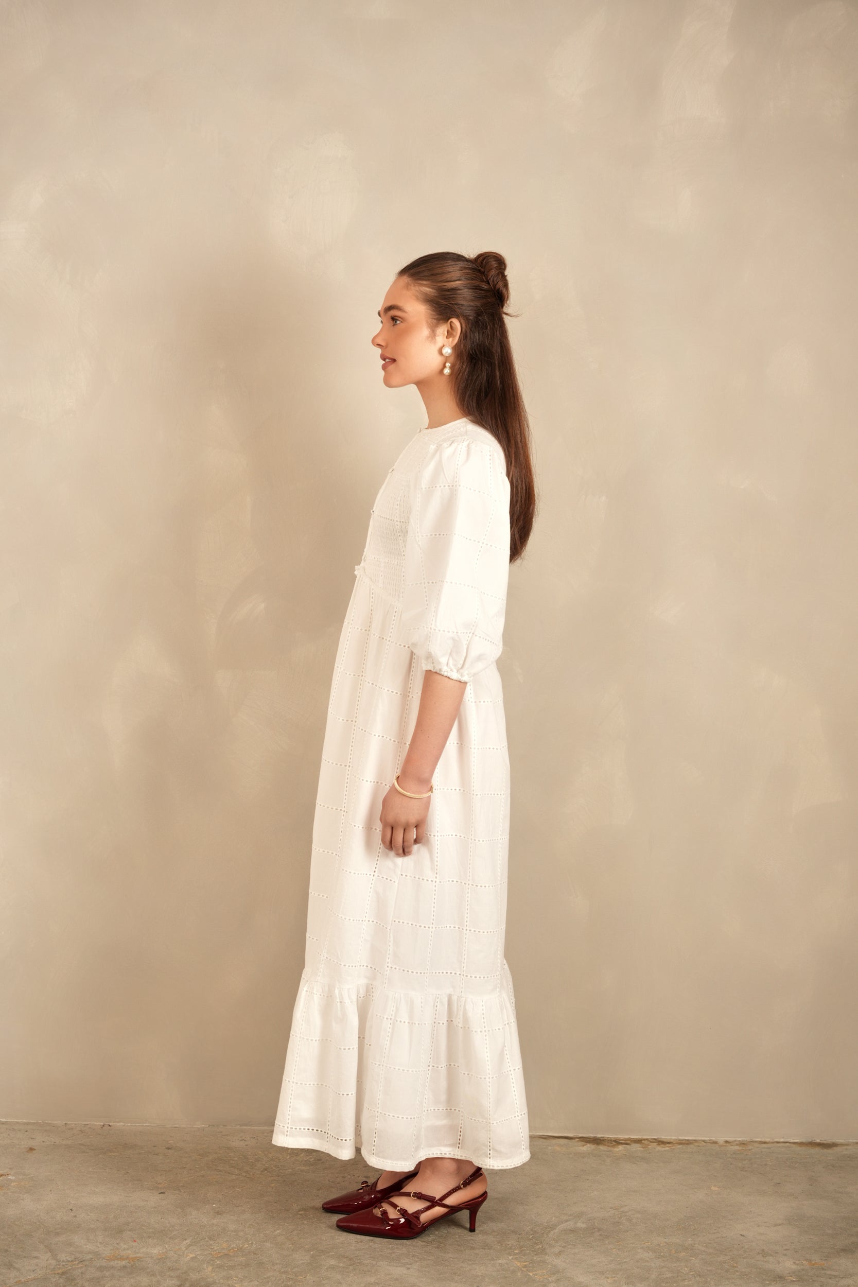 Eyelet Smock Dress