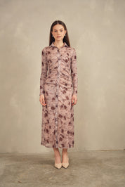 Mesh Ruched Dress