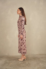 Mesh Ruched Dress