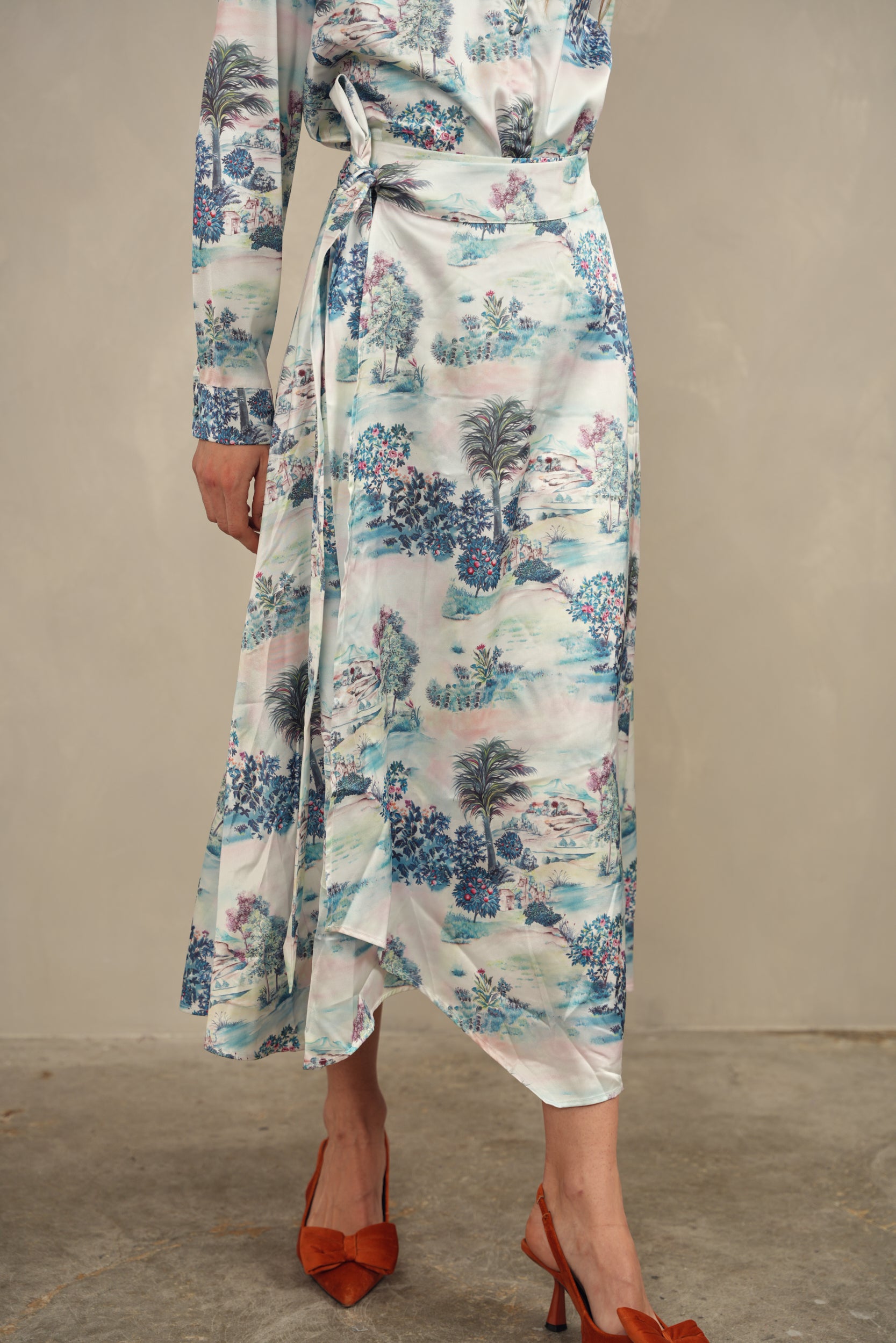 Mock Wrap Skirt