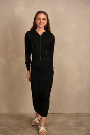 Cropped Zipper Hoodie