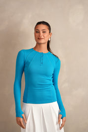 Henley Neck Soft Rib Tee