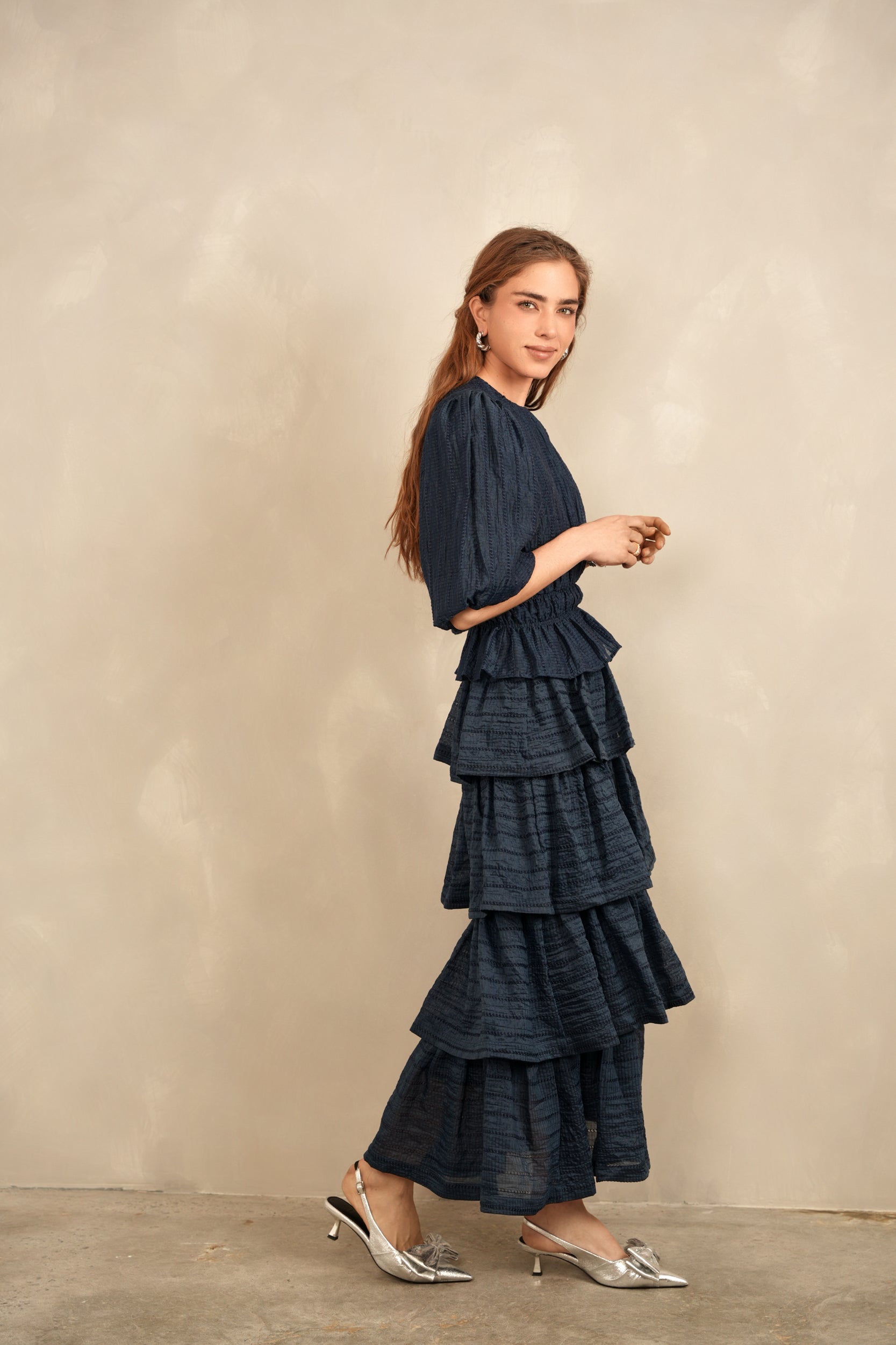 Tiered A-Line Maxi Skirt