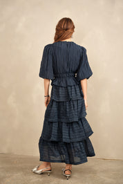 Puff Sleeve Top w/ Waist Smocking