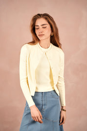 Pointelle Cardigan and Tank