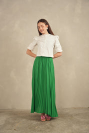 Chiffon Pleated Maxi Skirt