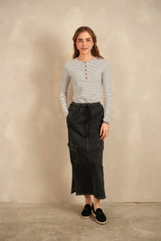 Cargo Denim Skirt