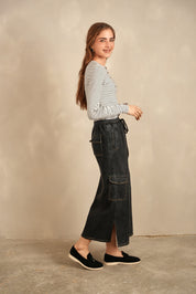 Cargo Denim Skirt