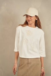 Thread Embroidery Tee