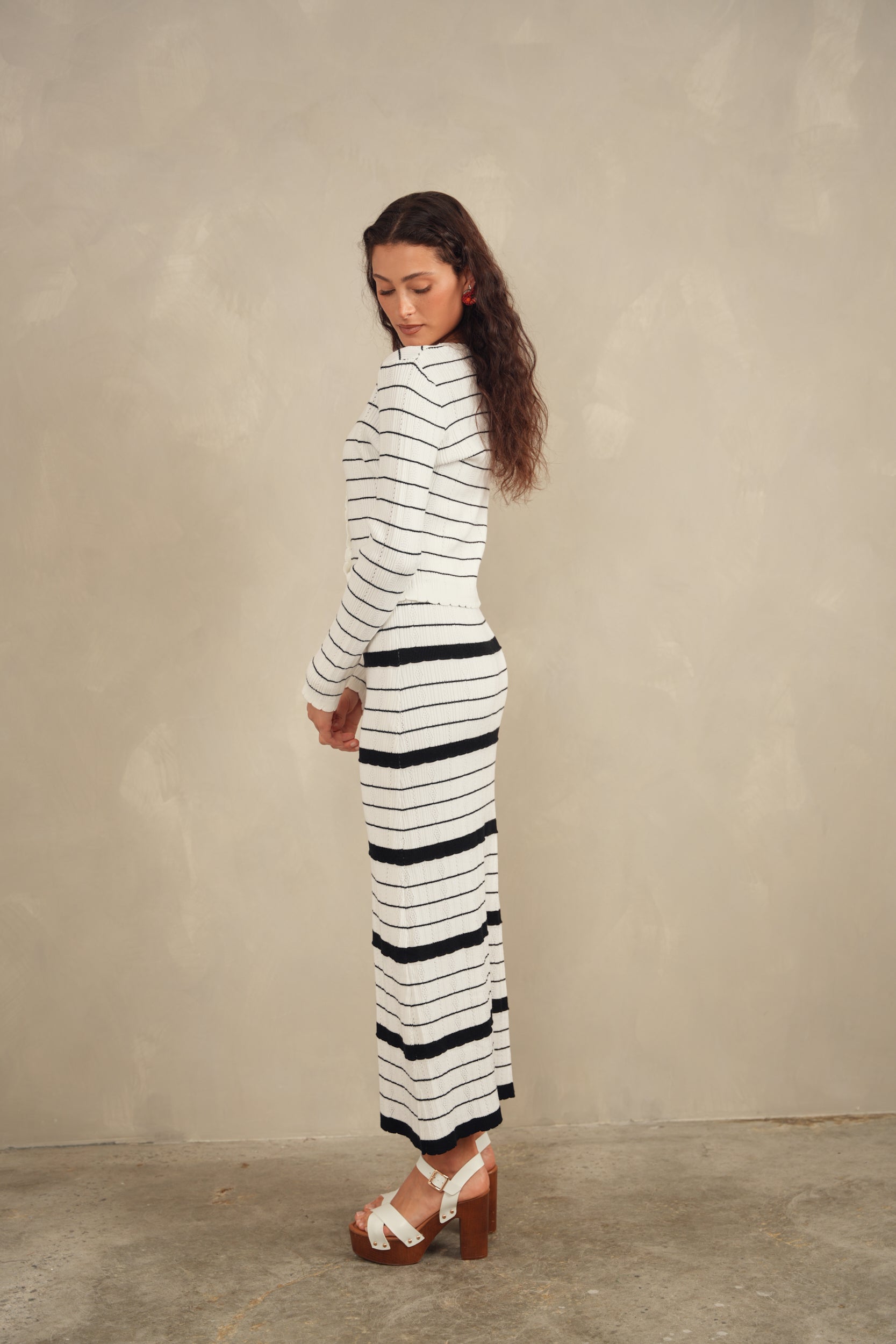 Pointelle Tiered Skirt