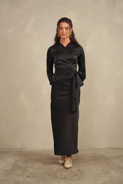 Satin Wrap Top