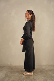 Satin Wrap Top