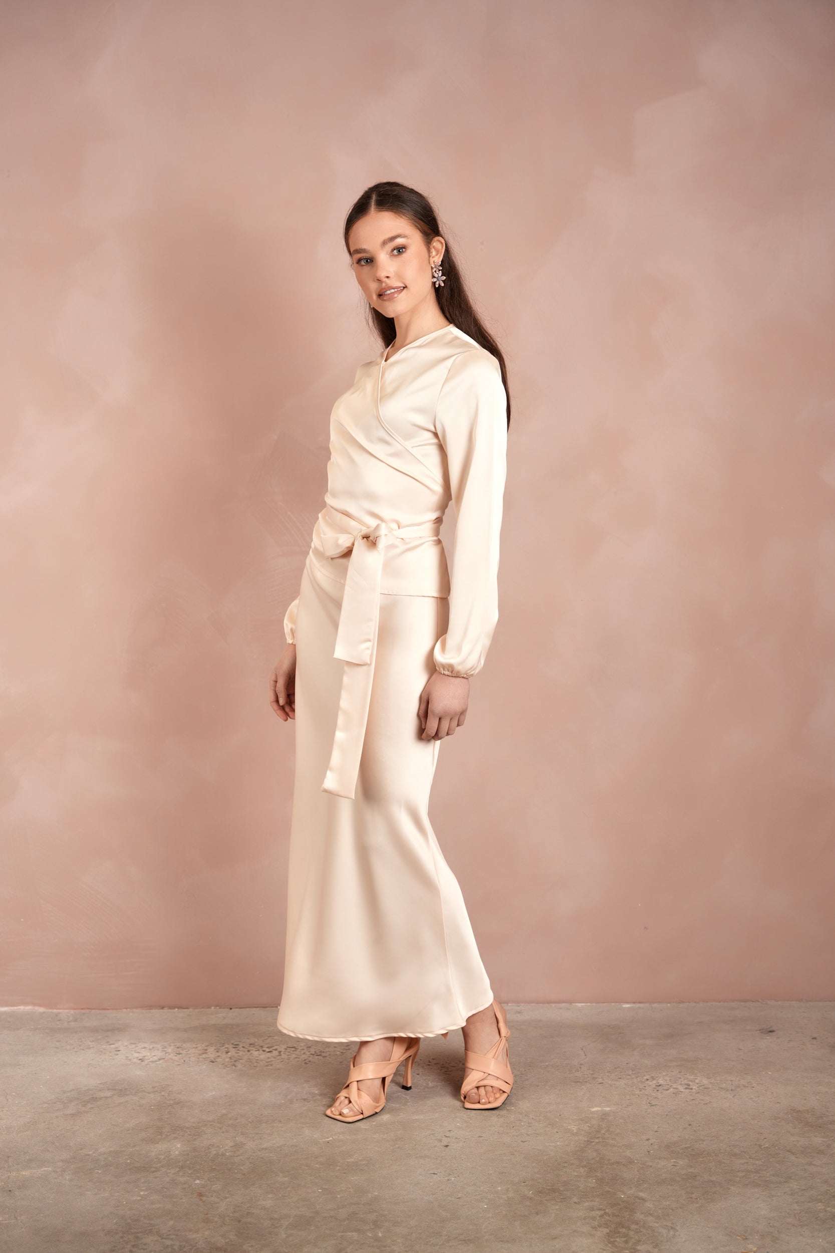 Satin Wrap Top