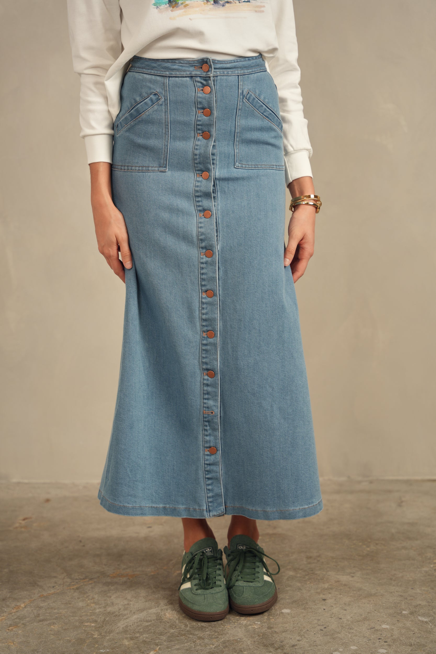 Denim Pocket Skirt