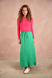 Flower Embroidered Skirt