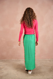 Flower Embroidered Skirt