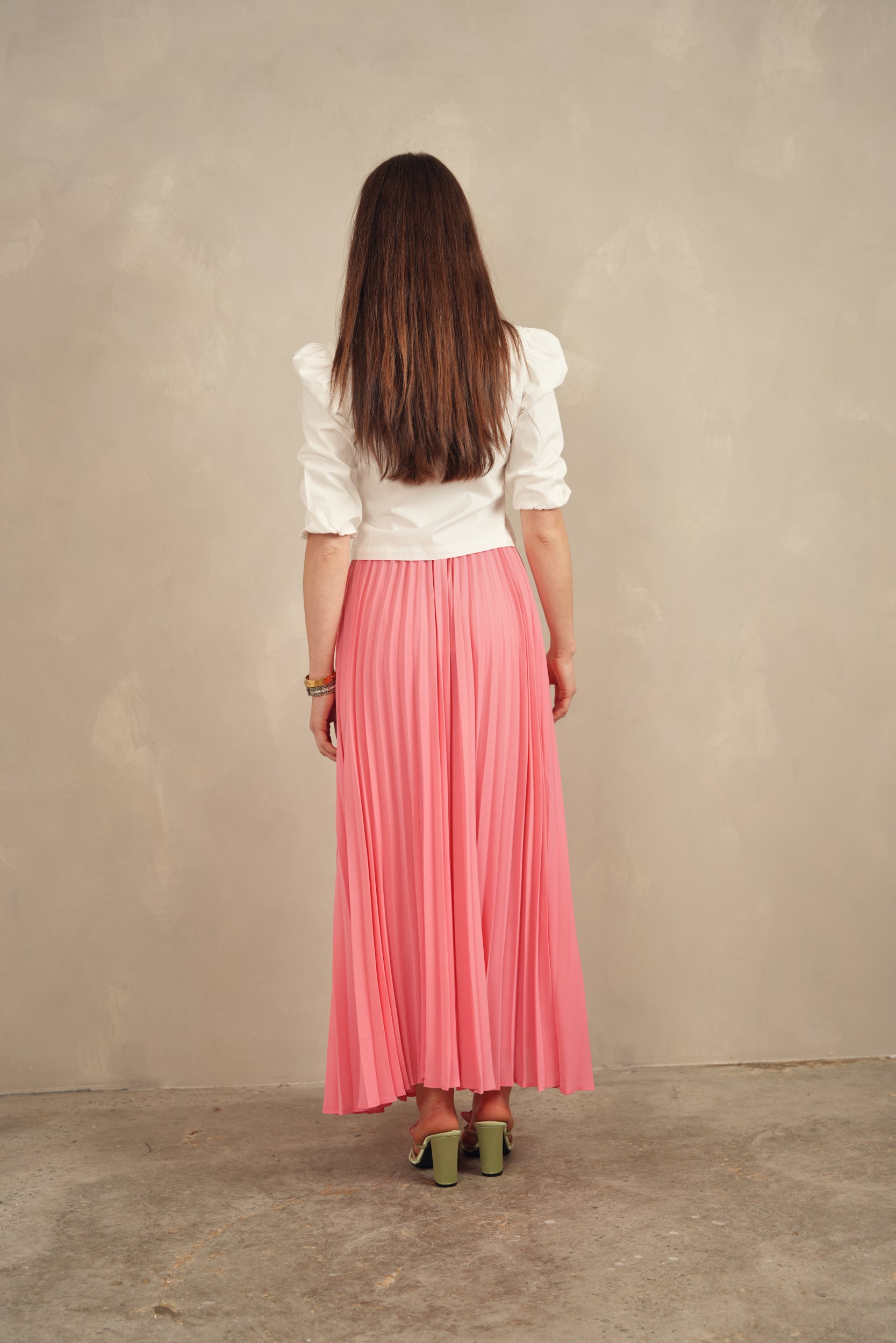 Chiffon Pleated Maxi Skirt