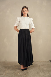 Chiffon Pleated Maxi Skirt