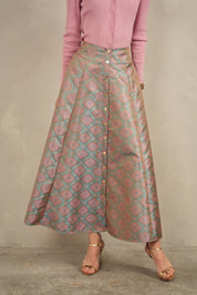 Buttoned Maxi Skirt