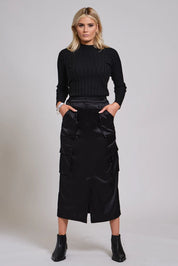 Silk Cargo Skirt