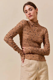 The Emery Smocked Mesh Top