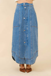 Get in the Groove Denim Skirt