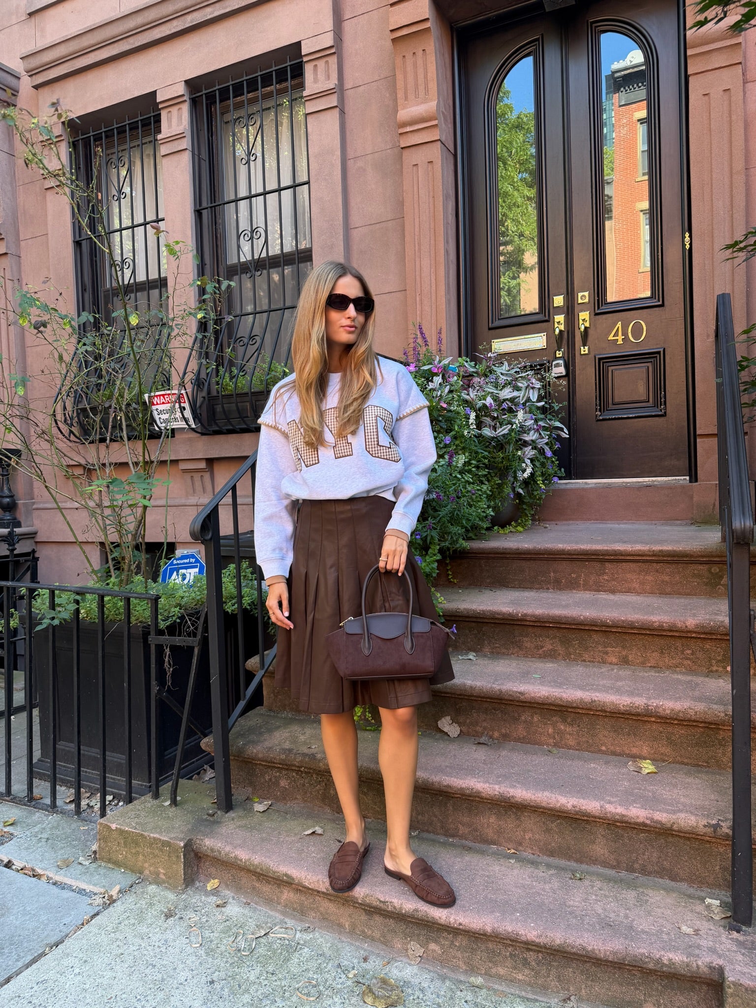 The Leather Pleated Skirt